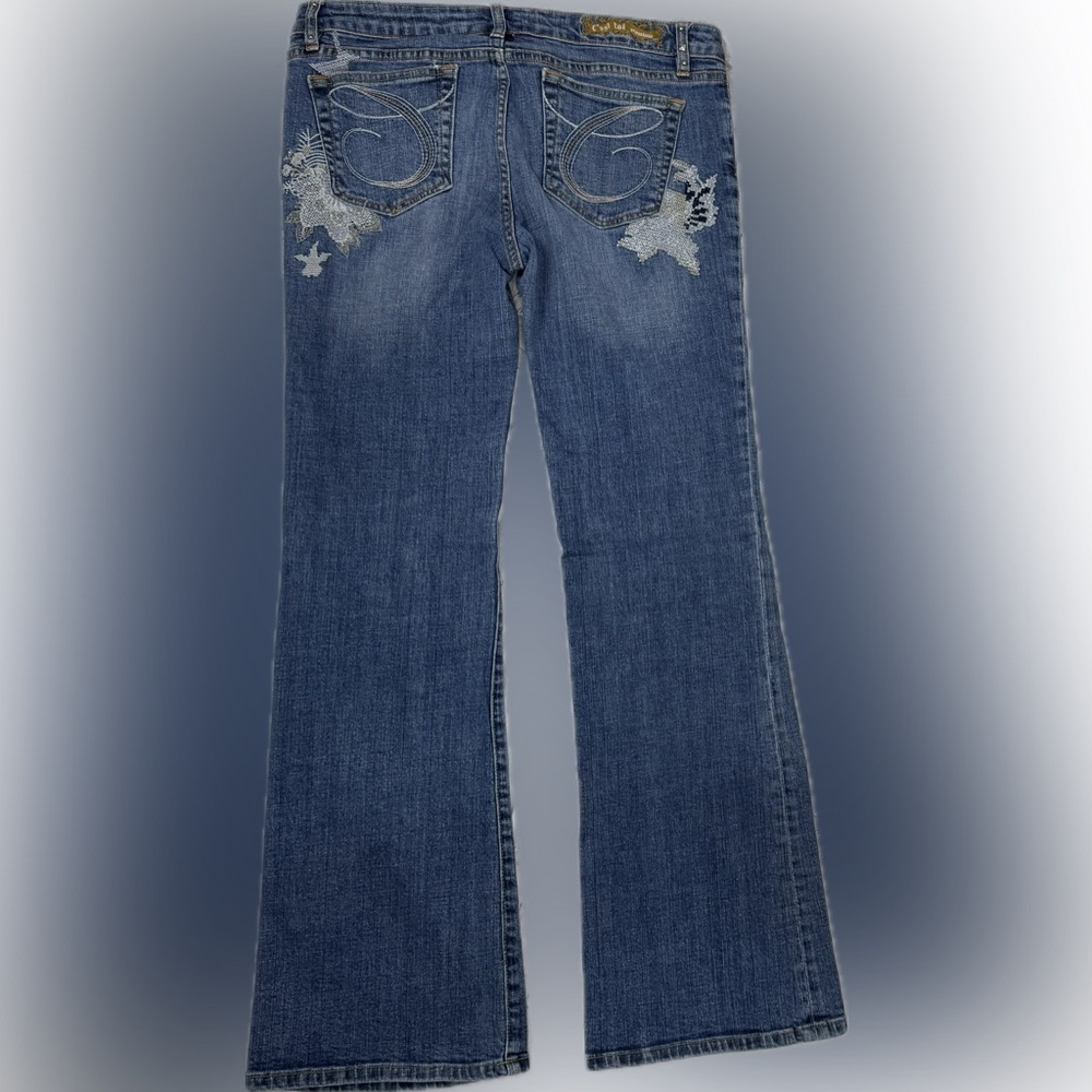 Y2K C’est Toi Premium Low Rise Bootcut Jeans Embellished Pockets Size 13